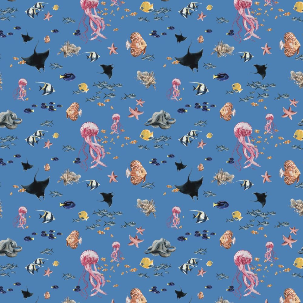 Under the Sea Wallpaper in Blue